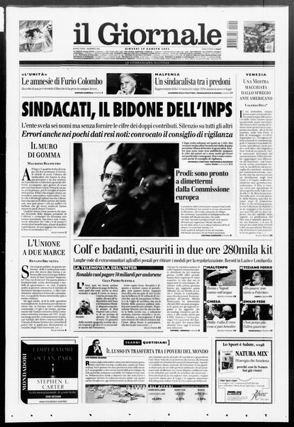 Il giornale : quotidiano del mattino